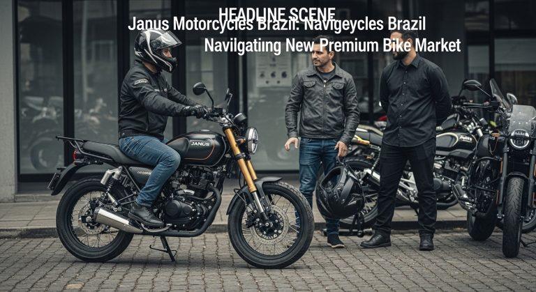 Janus motorcycle in a Brazilian urban street scene
